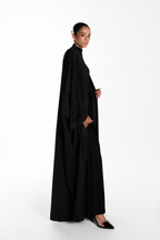Winter drape Abaya  (Black)