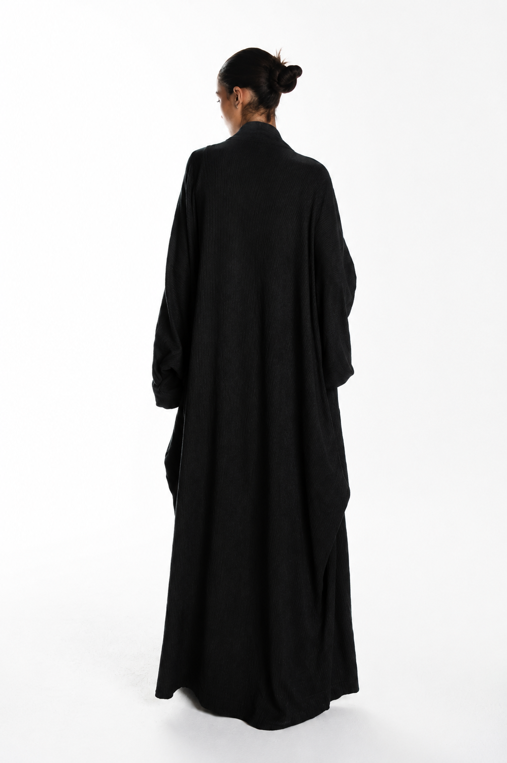 Winter drape Abaya  (Black)