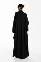 Winter drape Abaya  (Black)