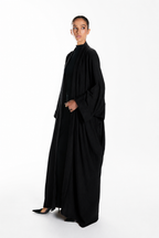Winter drape Abaya  (Black)