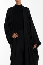 Winter drape Abaya  (Black)